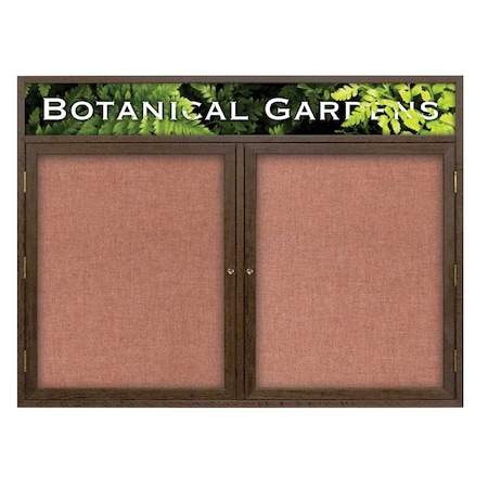United Visual Products Open Faced Traditional Corkboard, 60x36" UV643A-SATIN-DRKSPR